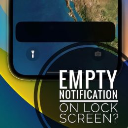 empty notification on lock screen