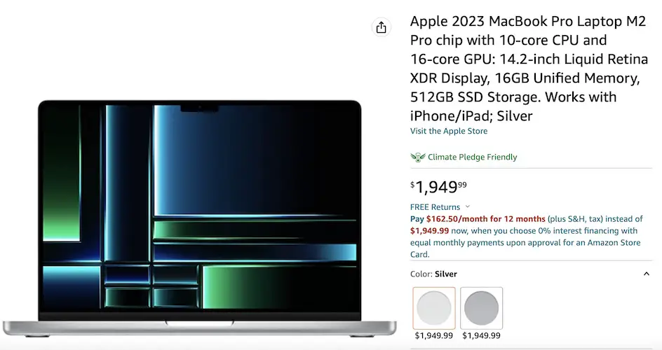 macbook pro m2 pro deal on amazon