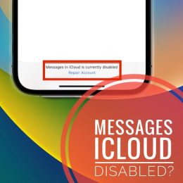 messages in icloud is currently disabled repair account