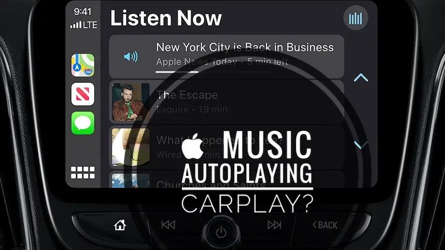 music playing automatically on carplay
