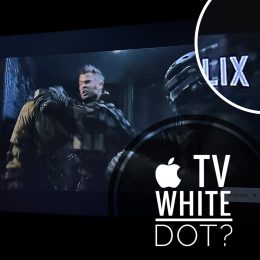apple tv white dot on screen