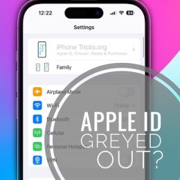 Apple ID greyed out in settings