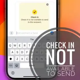 check in is not available to send to this recipient