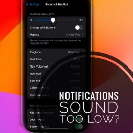 notifications sound too low in iOS 17